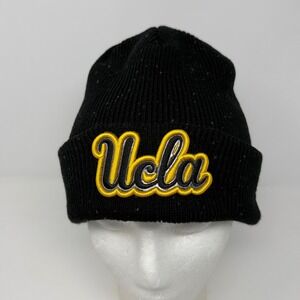 UCLA Bruins Black Knit Beanie Hat New Era Embroidered Logo Wool Blend